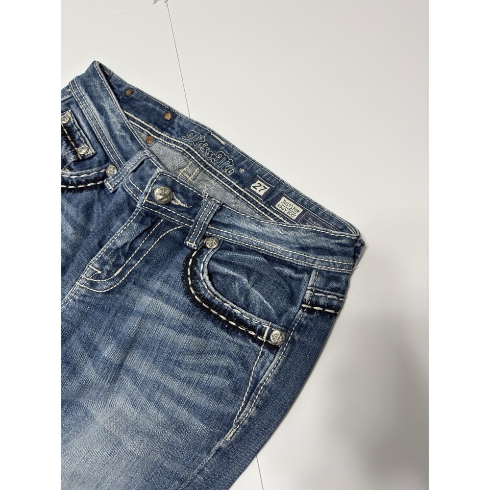Miss Me Women's Easy Bootcut Jeans Embellished Size 30 Rhinestones Cowgirl Rodeo - Picture 5 of 12